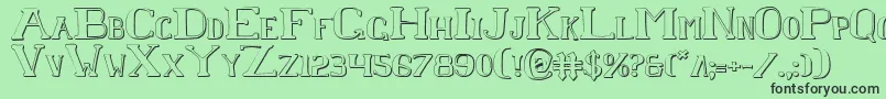 Chardins-fontti – mustat fontit vihreällä taustalla