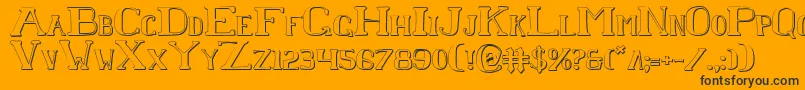 Chardins Font – Black Fonts on Orange Background