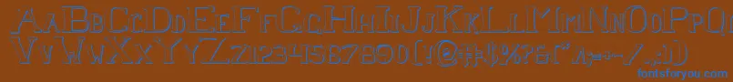 Chardins Font – Blue Fonts on Brown Background