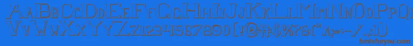 Chardins Font – Brown Fonts on Blue Background