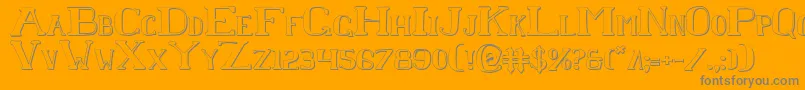 Chardins Font – Gray Fonts on Orange Background