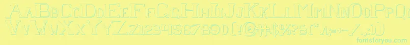 Chardins Font – Green Fonts on Yellow Background