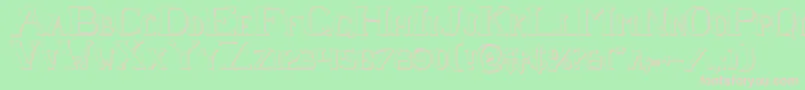 Chardins-Schriftart – Rosa Schriften auf grünem Hintergrund