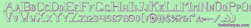 Chardins Font – Purple Fonts on Green Background