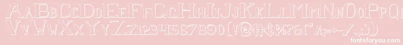 Chardins-fontti – valkoiset fontit vaaleanpunaisella taustalla