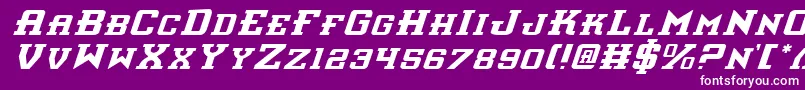 InterceptorItalic Font – White Fonts on Purple Background