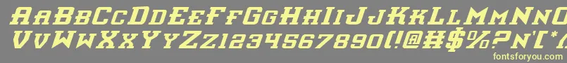 InterceptorItalic Font – Yellow Fonts on Gray Background