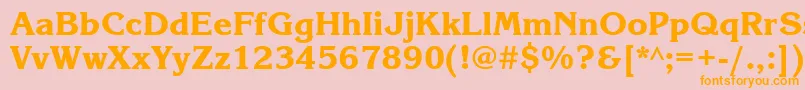 Korinnablackttt Font – Orange Fonts on Pink Background