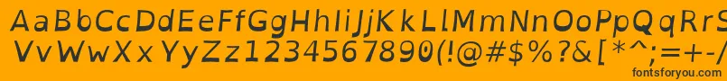 OpendyslexicItalic Font – Black Fonts on Orange Background