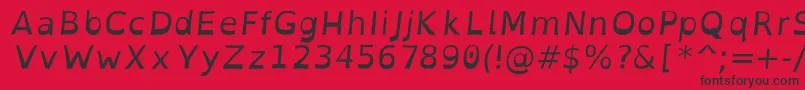 OpendyslexicItalic Font – Black Fonts on Red Background