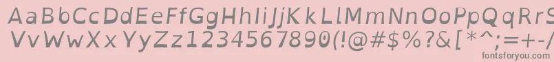 OpendyslexicItalic Font – Gray Fonts on Pink Background