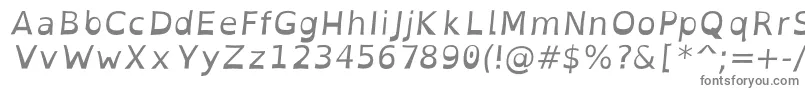 Czcionka OpendyslexicItalic – szare czcionki
