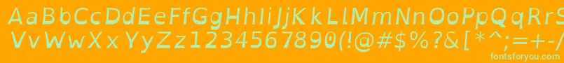 OpendyslexicItalic Font – Green Fonts on Orange Background