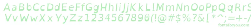 OpendyslexicItalic Font – Green Fonts on White Background