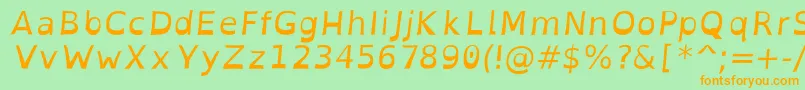 OpendyslexicItalic Font – Orange Fonts on Green Background