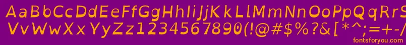 OpendyslexicItalic Font – Orange Fonts on Purple Background