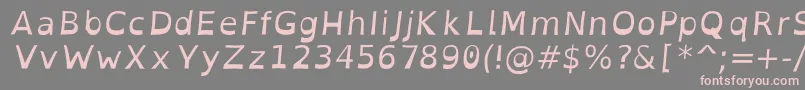 OpendyslexicItalic Font – Pink Fonts on Gray Background