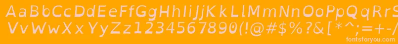 OpendyslexicItalic Font – Pink Fonts on Orange Background