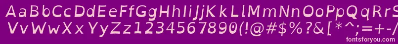 OpendyslexicItalic Font – Pink Fonts on Purple Background