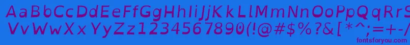 OpendyslexicItalic Font – Purple Fonts on Blue Background