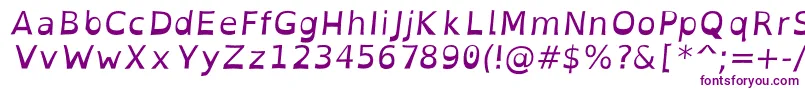 OpendyslexicItalic-fontti – violetit fontit
