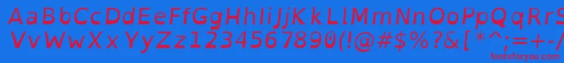 OpendyslexicItalic Font – Red Fonts on Blue Background