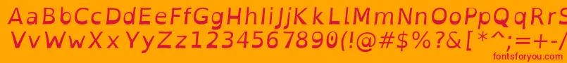 OpendyslexicItalic Font – Red Fonts on Orange Background