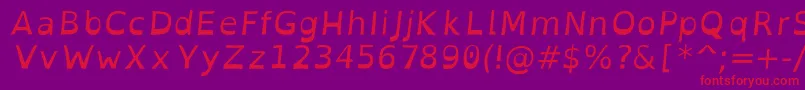 OpendyslexicItalic Font – Red Fonts on Purple Background