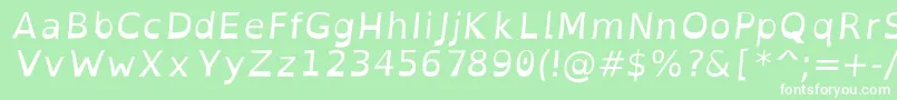 OpendyslexicItalic Font – White Fonts on Green Background