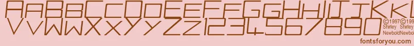 VoxSlanted Font – Brown Fonts on Pink Background