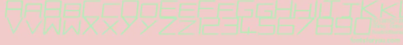 VoxSlanted-Schriftart – Grüne Schriften auf rosa Hintergrund