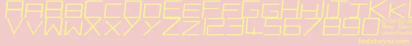 VoxSlanted Font – Yellow Fonts on Pink Background