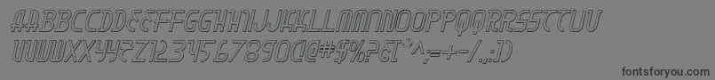 MoonDart3DItalic Font – Black Fonts on Gray Background