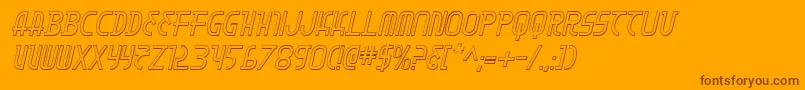 MoonDart3DItalic Font – Brown Fonts on Orange Background