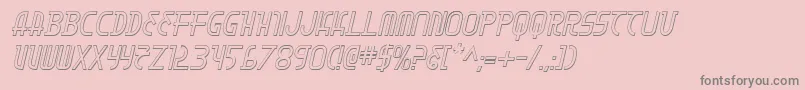 MoonDart3DItalic Font – Gray Fonts on Pink Background