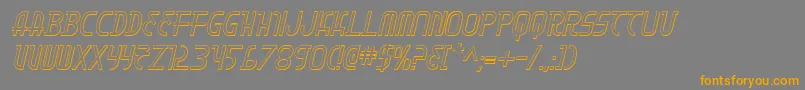 MoonDart3DItalic Font – Orange Fonts on Gray Background