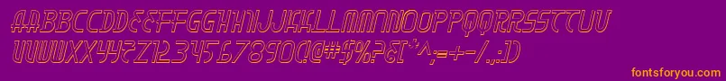 MoonDart3DItalic Font – Orange Fonts on Purple Background