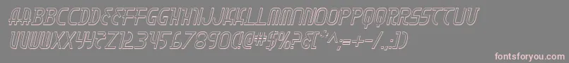 MoonDart3DItalic Font – Pink Fonts on Gray Background