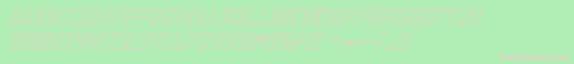 MoonDart3DItalic Font – Pink Fonts on Green Background