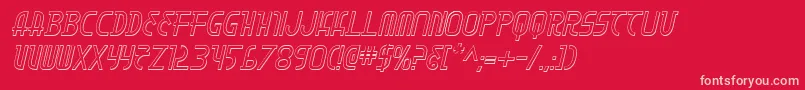 MoonDart3DItalic Font – Pink Fonts on Red Background