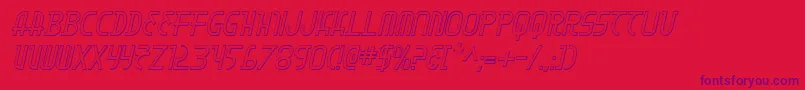 MoonDart3DItalic Font – Purple Fonts on Red Background