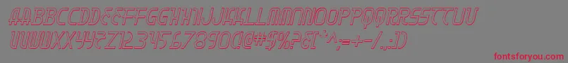 MoonDart3DItalic Font – Red Fonts on Gray Background