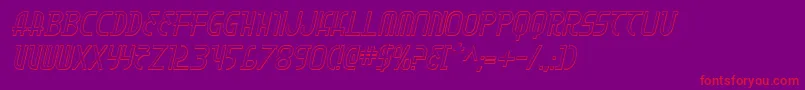 MoonDart3DItalic Font – Red Fonts on Purple Background