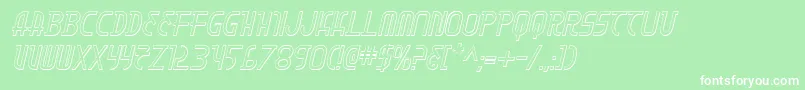 フォントMoonDart3DItalic – 緑の背景に白い文字
