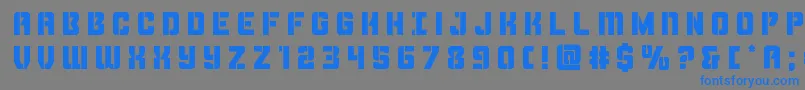 Thundertroopertitle Font – Blue Fonts on Gray Background