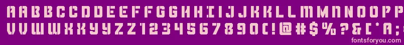 Thundertroopertitle Font – Pink Fonts on Purple Background