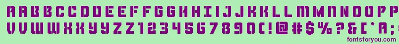 Thundertroopertitle Font – Purple Fonts on Green Background