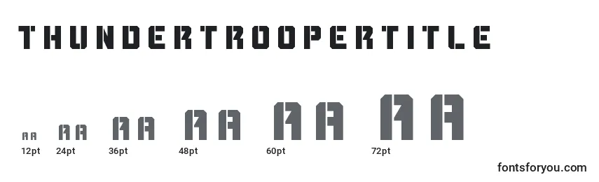 Размеры шрифта Thundertroopertitle