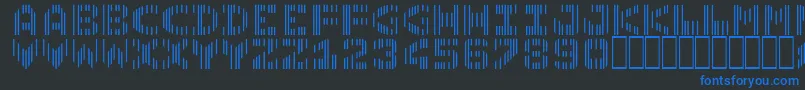 LinotypecmcSeven Font – Blue Fonts on Black Background