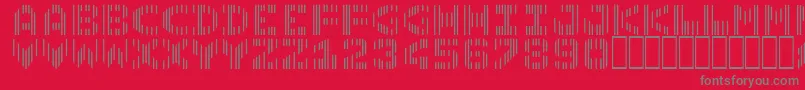 LinotypecmcSeven Font – Gray Fonts on Red Background